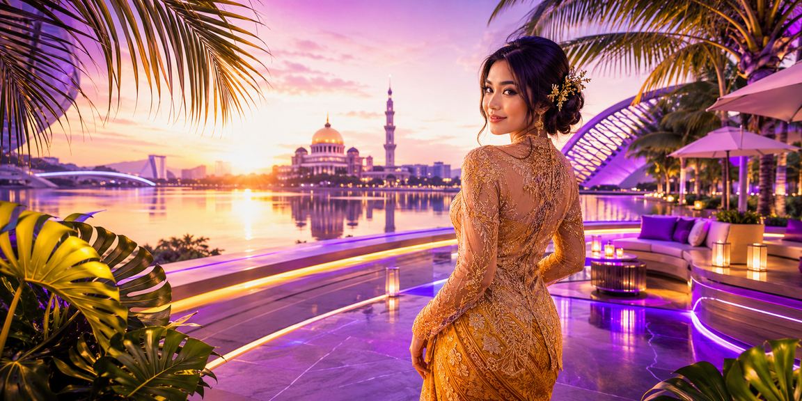 Pengguna wanita di Putrajaya log masuk ke akaun rm35 dan membuat deposit dalam Ringgit Malaysia.